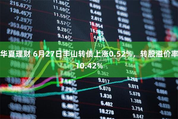华夏理财 6月27日丰山转债上涨0.52%，转股溢价率10.42%